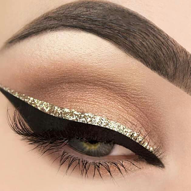 black sparkly eye makeup