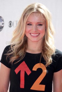 Actress Kristen Bell at a Stand Up 2 Cancer event where Bosso was lead MUA.
